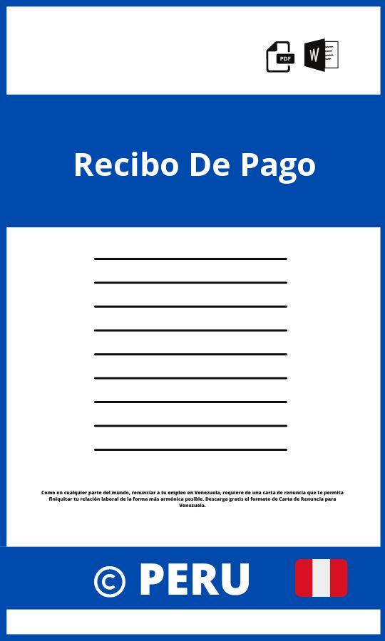 Modelo De Recibo De Pago Peru 2024 1553